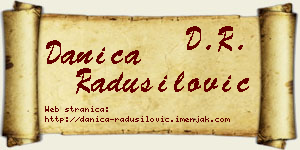 Danica Radusilović vizit kartica